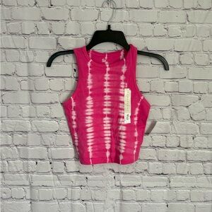 SO Pink Tie-Dye Crop Top